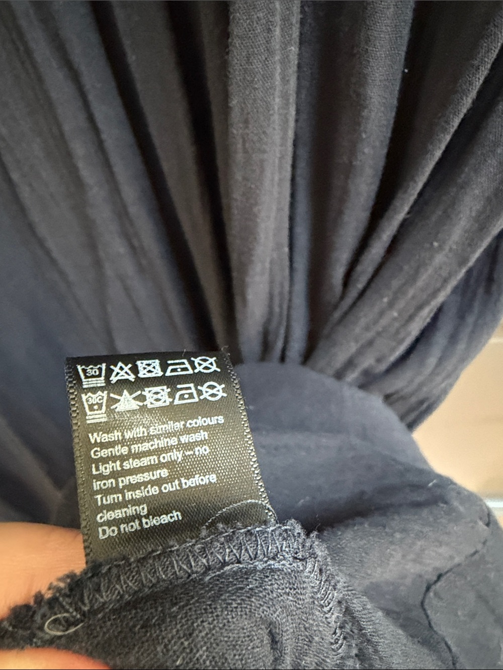 ME+EM Navy Smocked Cotton Puff Sleeve Ruffle Cheesecloth Shirred Maxi Dress 8 - Picture 5 of 6